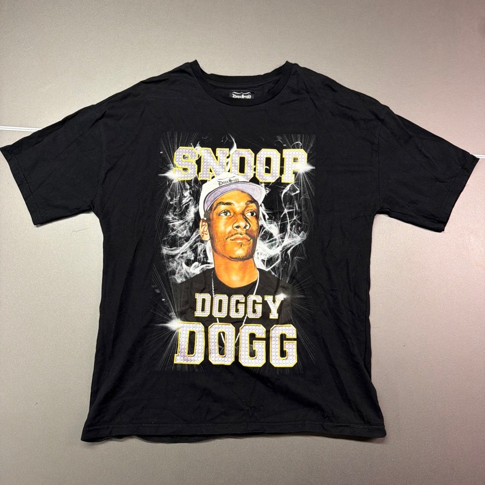 Dogg Supply Snoop Dogg Graphic T-Shirt Mens Medium Black Hip Hop Rap Tee